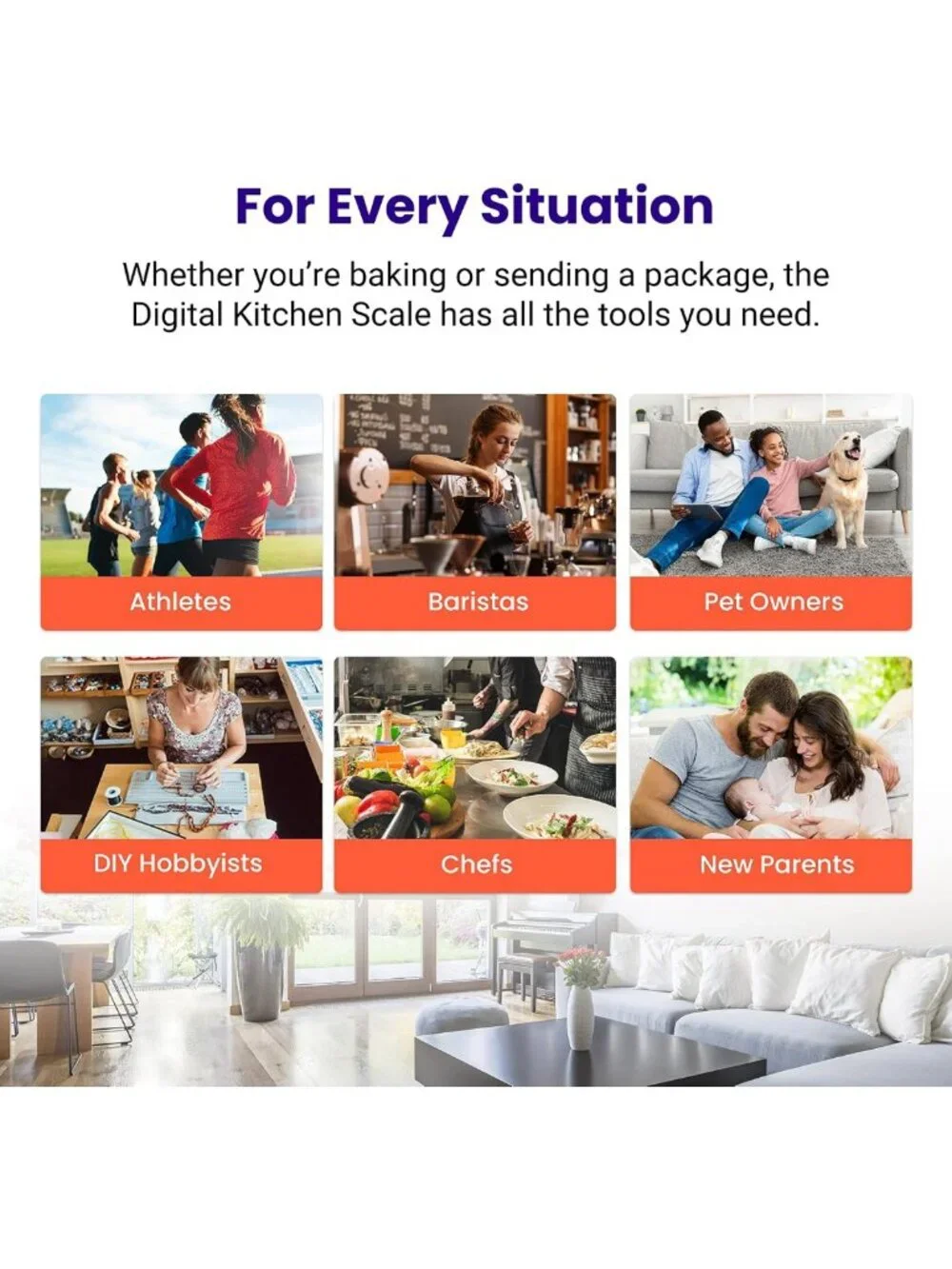 Digital Kitchen Scale with Removable Bowl, 11lb Capacity for Baking & Meal Prep